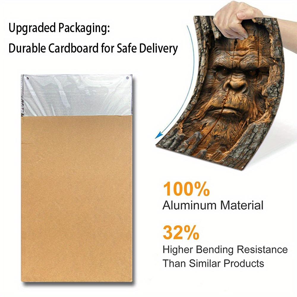 8x12" (20х30см) Настенный знак Bigfoot из 100% алюминия: Прочный, влагостойкий, на 32% более устойчив к изгибу