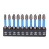 Набор из 10 шт. магнитных бит для отвертки PH для электроинструмента PH1 PH2 PH3 2 дюйма 50 мм сталь S2 с 1/4 дюйма