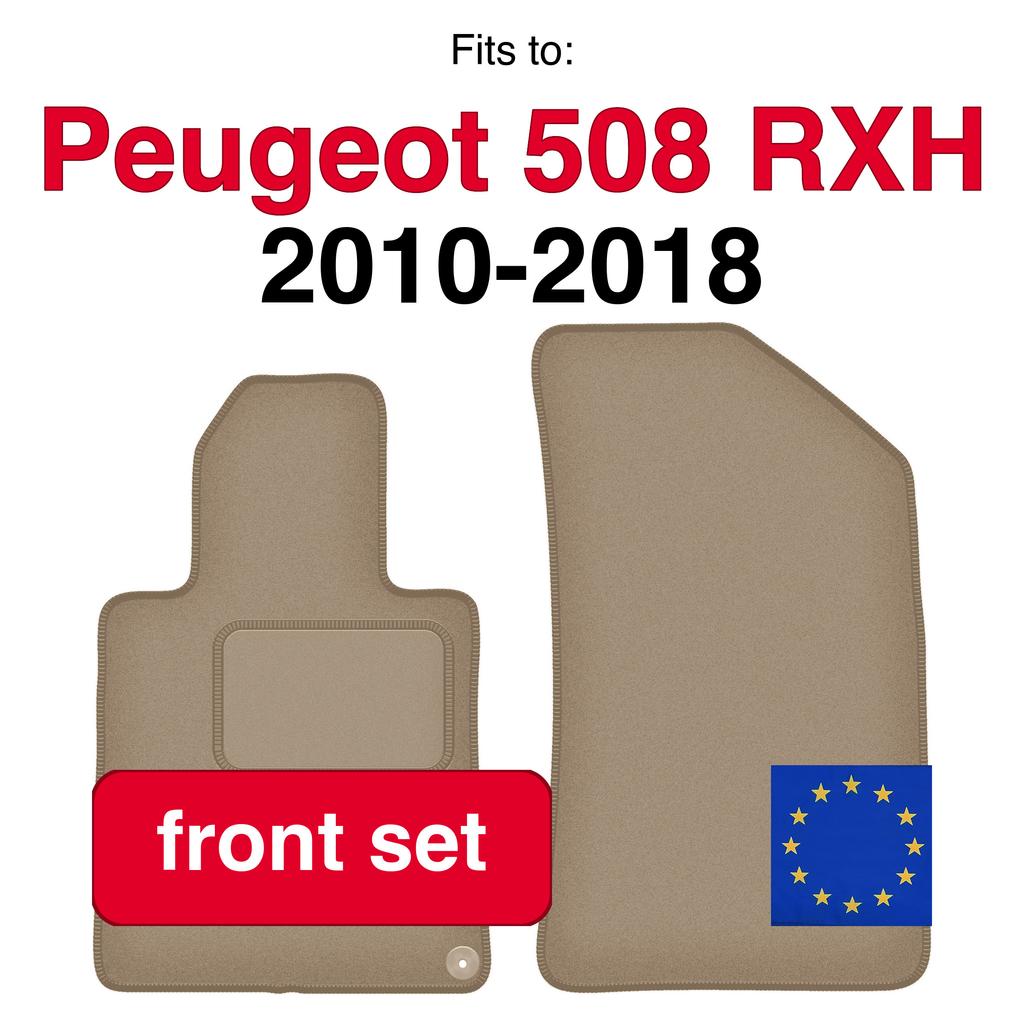 Car Floor Mats Front, Fits Peugeot 508 Rxh Rear Full Set (2010-2018)