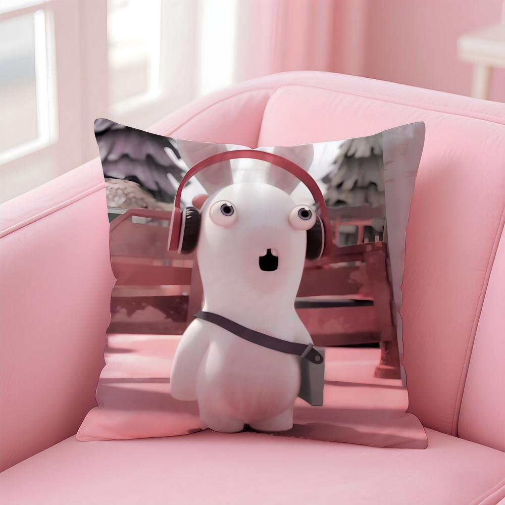 Чехол на подушку R-Rabbids I-Invasion для дома и автомобиля, многоцелевой, двусторонний, мягкий и прочный, для повседневного использования