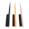 3 Pcs Rat Tail Teasing Hair Brush Add Volume Nylon Bristles 3 Row Hair Styling Teasing Brush