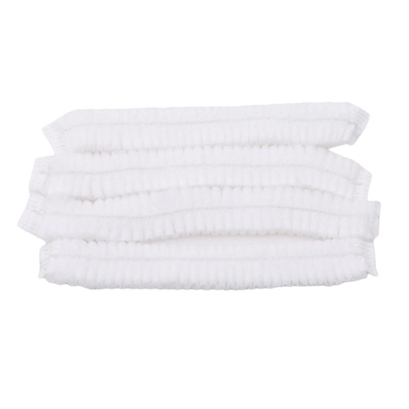 100pcs/pack Disposable Hair Net Cap Non Woven Anti-static Hat Elastic Head Cover