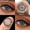 FUNSACHY 1 Pair Natural Contact Lenses for Eyes Colored Brown Pupils Yearly Gray Cosmetics Eye Contacts Multicolored Soft Lenses