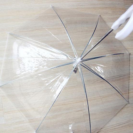 Dog Walking Waterproof Clear Cover Built-in Leash Rain Sleet Snow Pet Umbrella