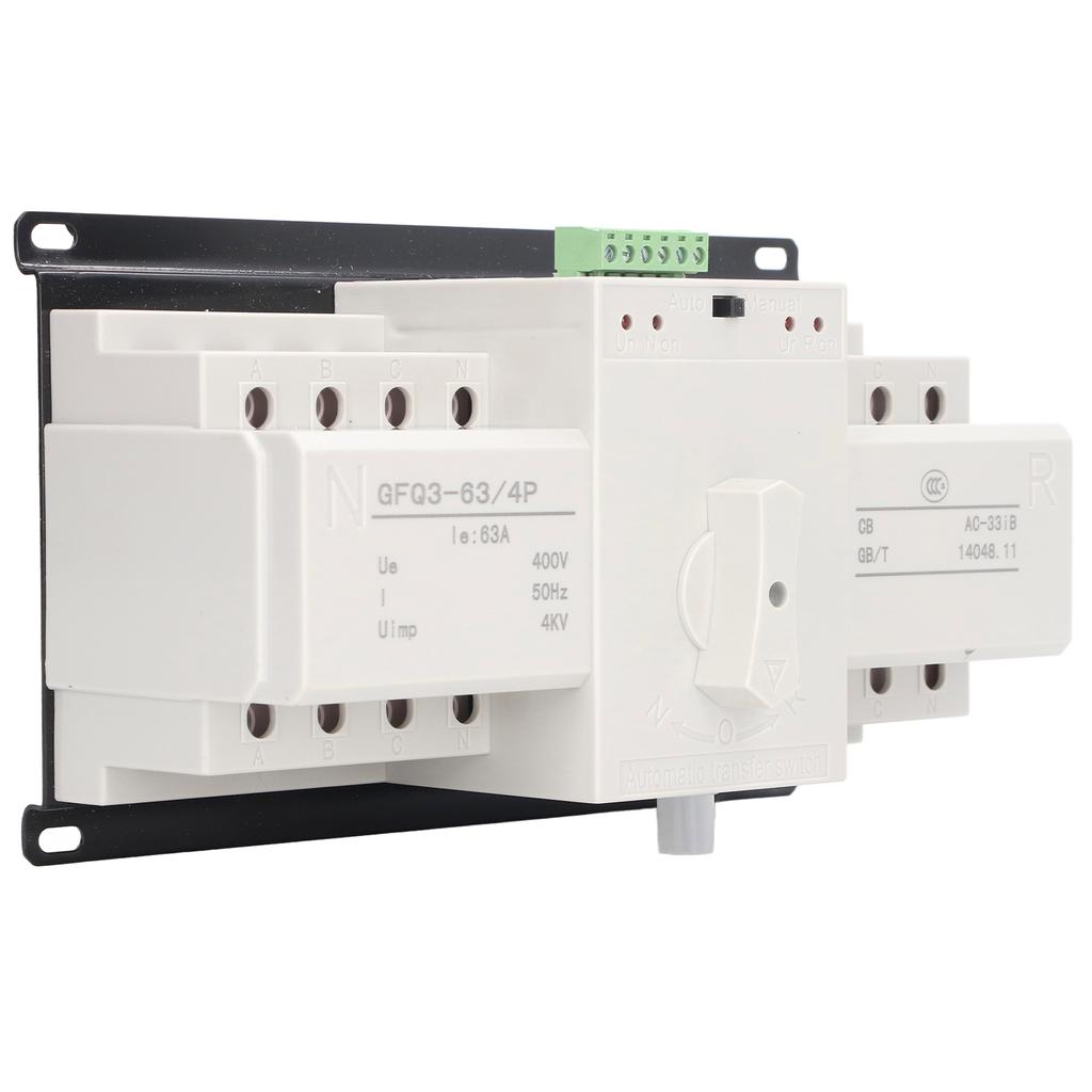 Мини Двойной Источник Питания Автоматический Переключатель 2 Режима Управления Высокая Проводимость Переключатель Генератора AC400V 63A