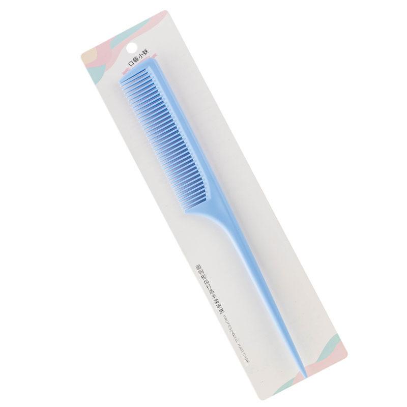 Портативная расческа для салона, щетка для укладки, парикмахерский хвост, пластиковая расческа с тонкой ручкой