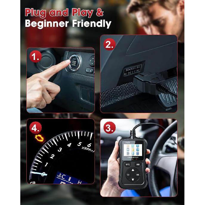 OBD2 Сканер Автомобильный Считыватель Кодов Поддержка Теста Напряжения Plug And Play Fixd Автомобильный CAN Диагностический Сканер Чтение и Удаление Кодов Ошибок Двигателя Для Всех OBDII