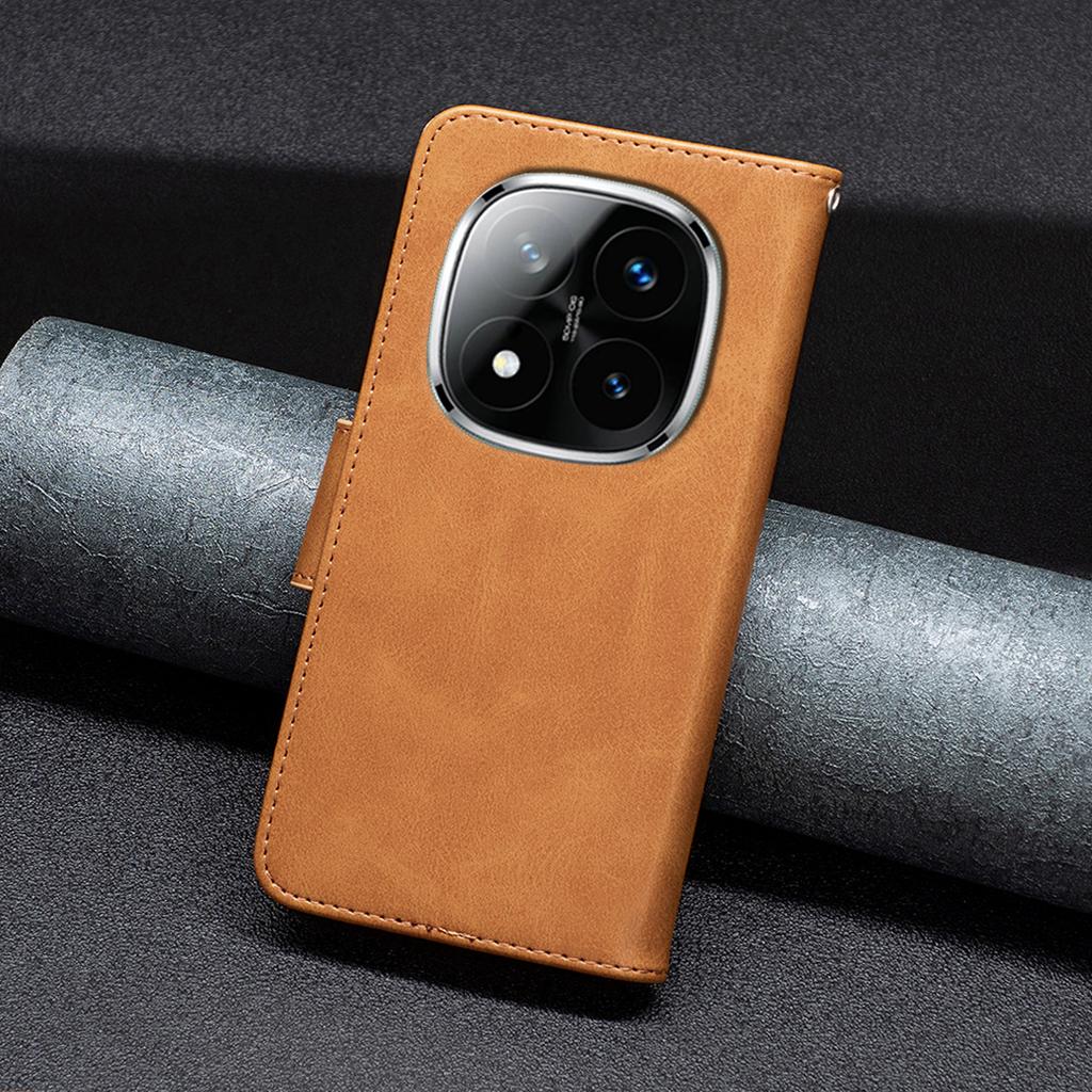 Для Xiaomi Redmi Note 14 Pro 4G Чехол Противоударный Чехол из ПУ кожи с Отделениями для карт-кошелька