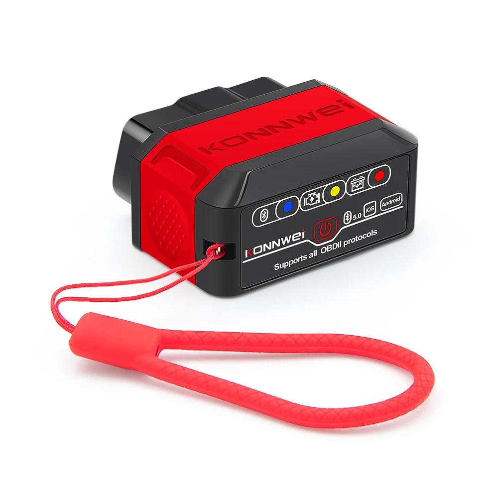 KONNWEI KW906 ELM327 V1.5 Pic18F25K80 OBD2 Сканеры Bluetooth 5.0 Для Android/IOS OBD 2 Автомобильный диагностический инструмент Считыватель кодов PK iCar2