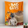 The Bad Guys Tapestry Wall Hanging, DreamWorks Wolf Gang Heist Movie Art, Stylish Cartoon Wall Decor for Bedroom Dorm