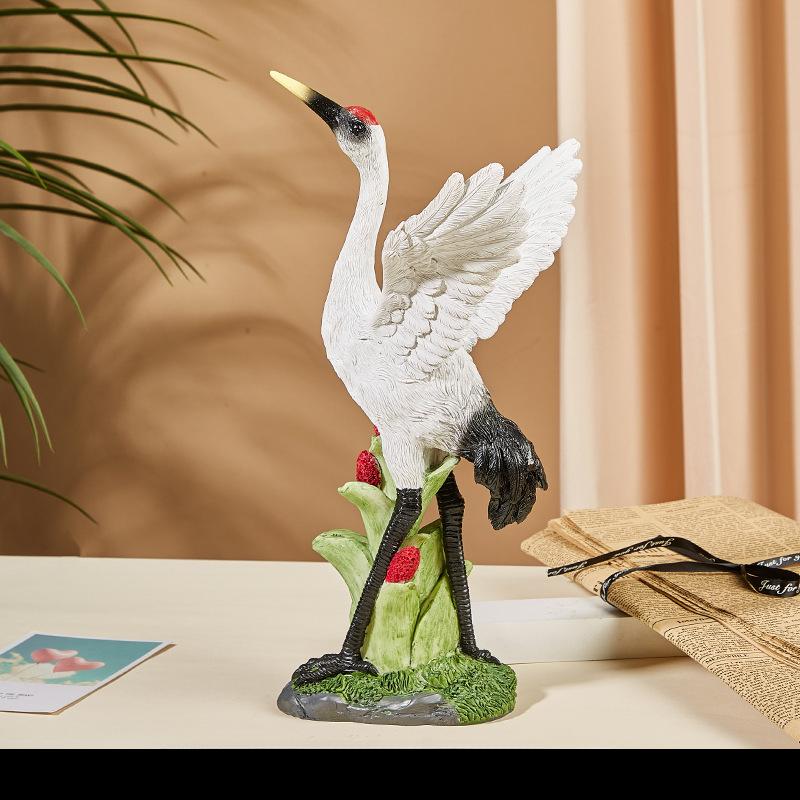 Уличная имитация смолы, украшение в виде крана, модель животного, скульптура, сад, бассейн, ландшафтный дизайн, декоративный реквизит