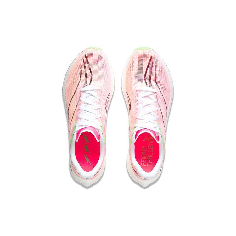 Li Ning Feidian 4 Challenger Carbon Plate Running Shoes Men Sneakers Pink Orange ARMU005-12