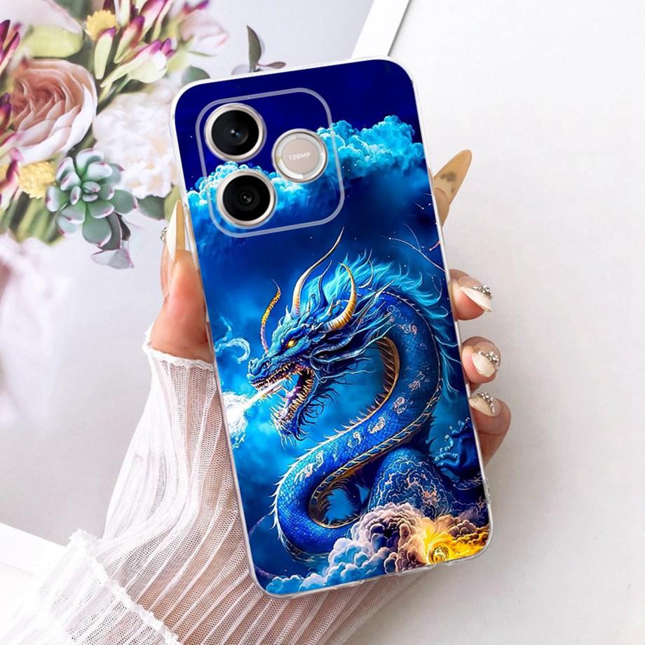 Чехол для смартфона Honor 600 Lite 500 Мягкая прозрачная силиконовая задняя крышка Бабочка Дракон Кот Цветочная роспись Funda Honor 600 Capa