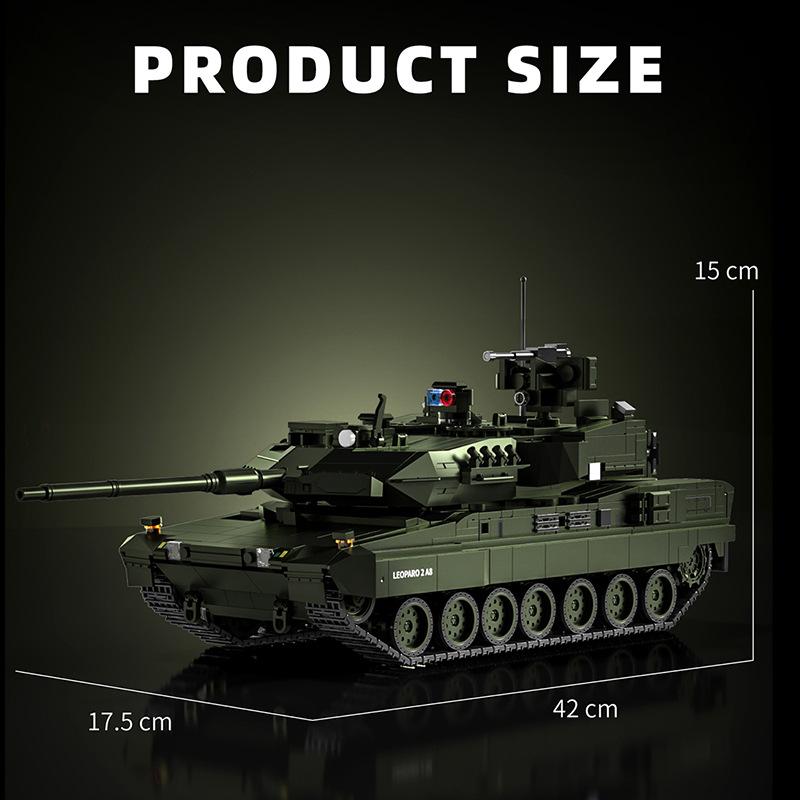 2306 деталей Современные Военные Строительные Блоки Moc Немецкий Основной Боевой Танк Leopard 2A8 Модель Образовательная Игрушка для Мальчиков Высокой Сложности