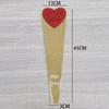 50pcs Single Flower Flower Packaging Bag Heart Shape Rose Packing Sleeve Bag  Valentine's Day