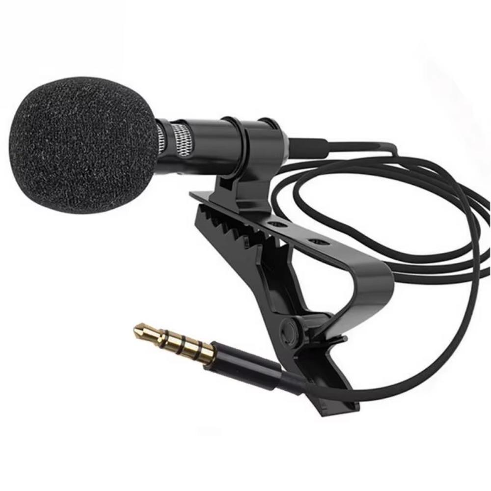Wired Lapel Microphone Mini Speaker Mic Clip on Lapel Mic for Mobile Phone/PC Laptop For Recording