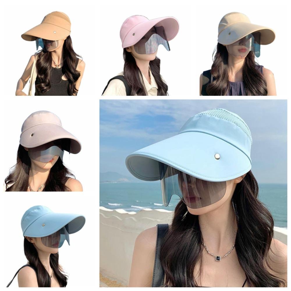 Sunscreen Lens Cover Face Cap Face Mask Sunscreen Bucket Hat Riding Hat Women Sun Hat Riding
