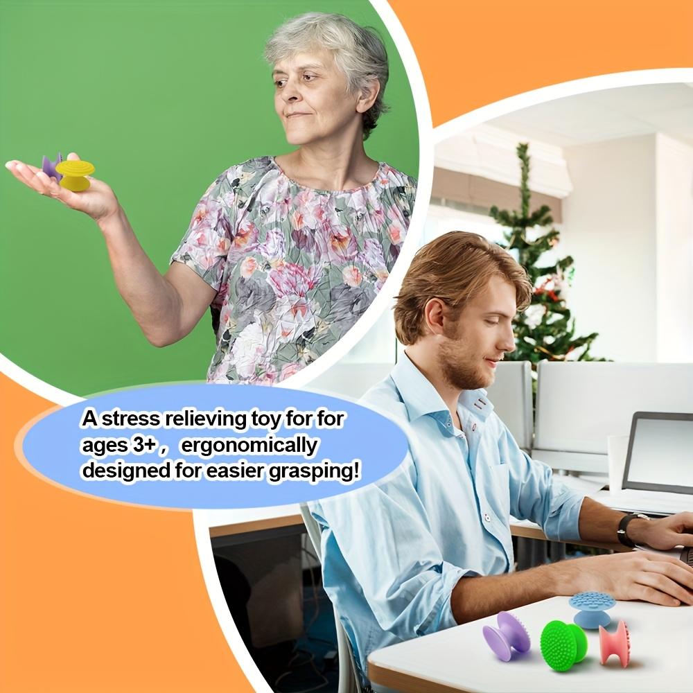 8pcs Silicone Touch Sensory Stone Toy Stress Relief Squeeze Toy