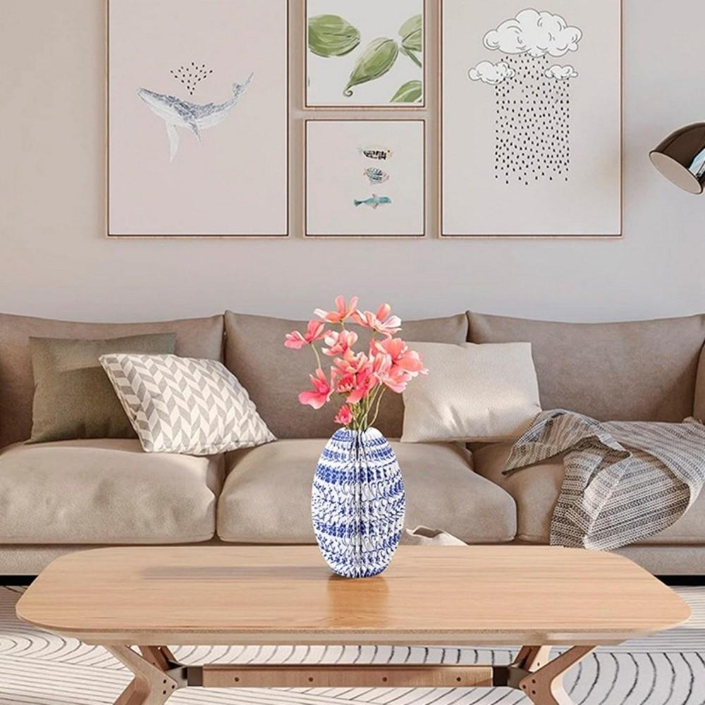 Handmade Honeycomb Paper Vase Decorative Tabletop Decor  Living Room