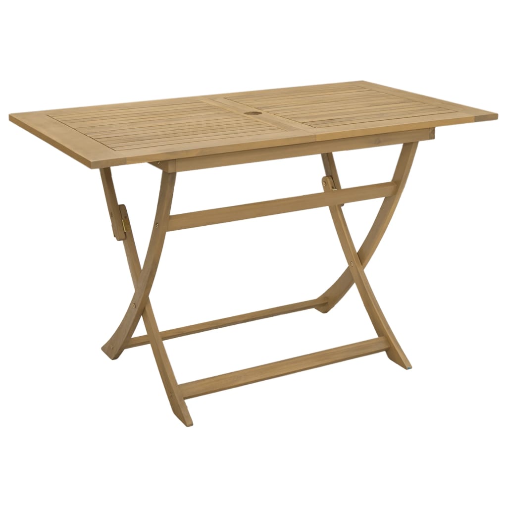 Foldable Garden Table 120x70x75 cm Solid Acacia Wood