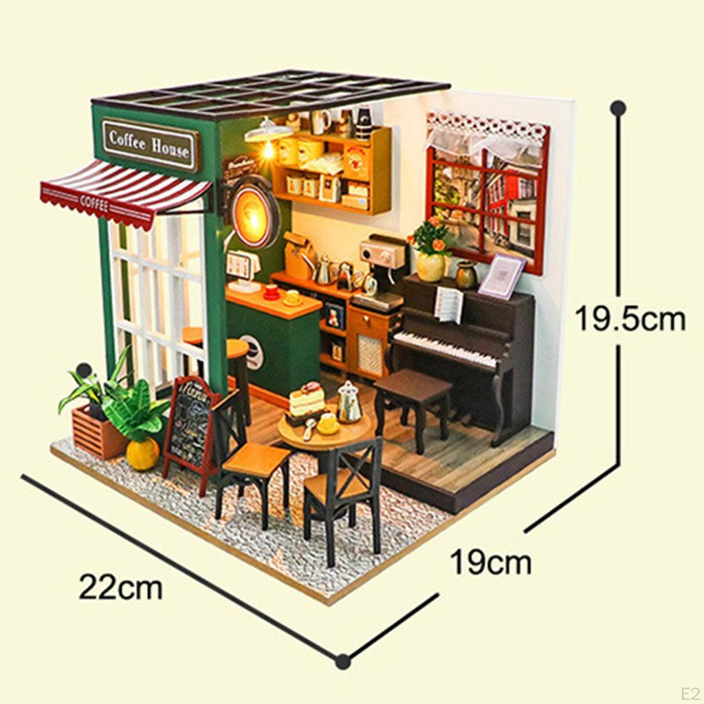 DIY Miniature Dollhouse Kits Doll House Handmade Craft Built In LED Lights 3D Wooden Puzzle for