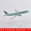 Jason Tutu 16 см Модель самолета Boeing 777 Канада Металлический литой самолет Масштаб 1/400