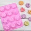 New 12 Flower Grass Mold Silicone Multi-style Baking Mold Cake Candy Chocolate Candy Ice Pastry Food Mold Kitchen Bar Christmas DIY Tool