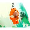 Kakao Line Friends Cute Character Key Ring / Key Ring / Key Holder, 6) Auto Brown