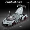 1:24 Scale Veneno Sports Car Model Toy Metal Diecast Supercar Sound Ligth Doors Opened Remote Control Vehicle Gifts for Child