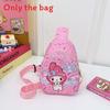 Детская нагрудная сумка Sanrio Kuromi с мультяшным принтом, из дышащего нейлона, для повседневного использования