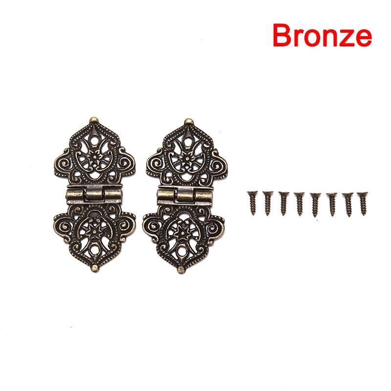 3 шт./компл. винтажные полые цветочные петли из сплава 24*54 мм, мебельная фурнитура, металлические петли для коробок «сделай сам»