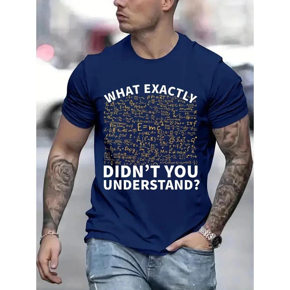 Мужские футболки Мужская футболка с надписью «Физика, что вы не понимаете» Научные уравнения Смешные футболки Абсолютно новая футболка для мужской одежды