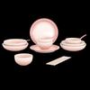 Керамический набор столовой посуды Wen Lun Shan Pebble Pink, 18 предметов