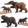 Authentic Forest Animal Figurines Black Bear And Brown Bear Realistic Toy Set
