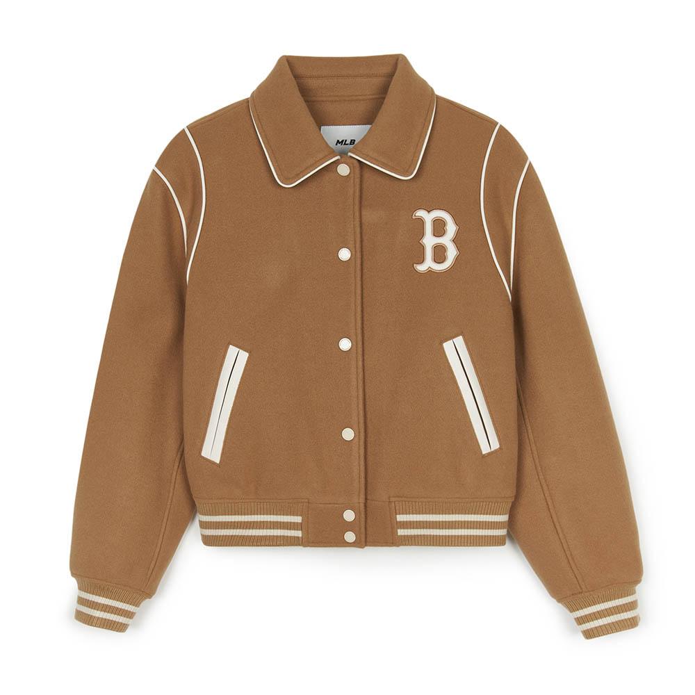 Новые куртки и пальто MLB Boston Red Sox Женские бежево-желтые 3FJPV1046-43BGS
