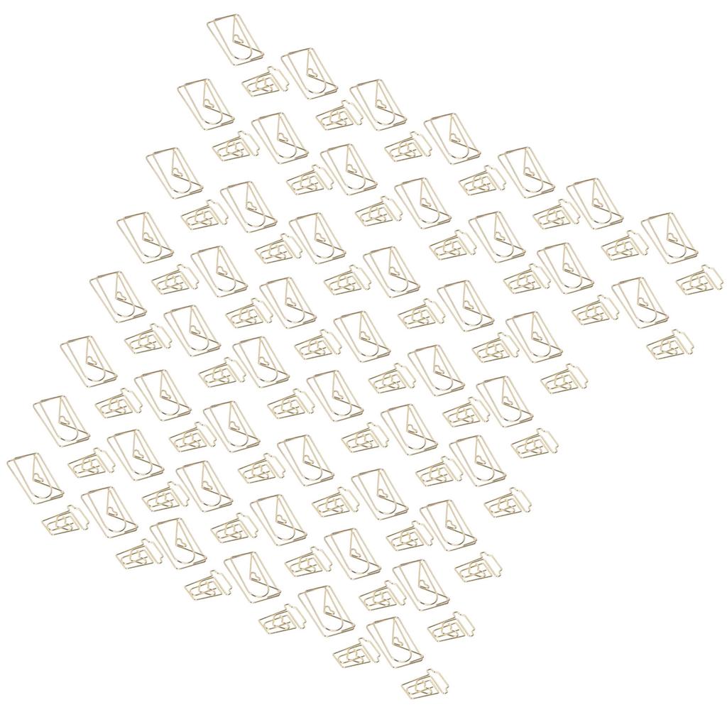 100 шт. Забавные скрепки для планера, не ржавеющие, с гальваническим покрытием, скрепки для конвертов, кофейных чашек, золотистые, для