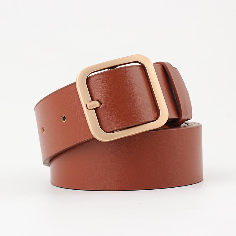 Women's Korean Style Fashion Belt with Square Buckle