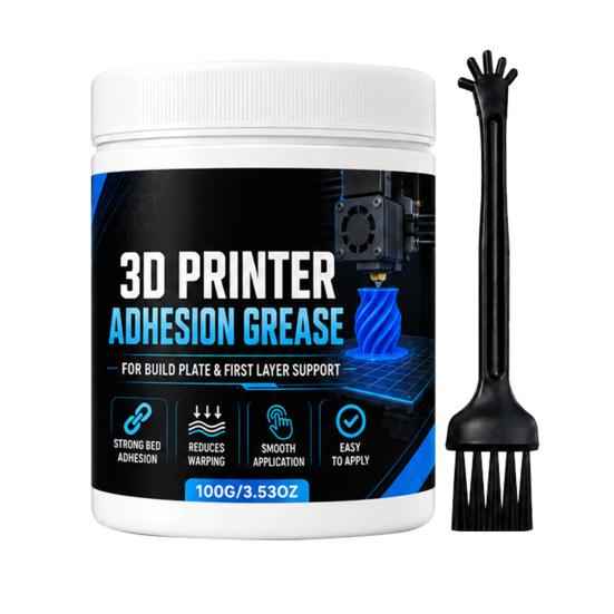 Print Bed Coating 3D Printer Adhesion Paste, Anti-Warping Excellent Build Plate Glue Grease, Reliable Filament Bonding on Printing Surfaces Paste