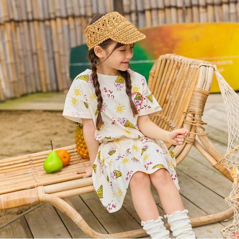 [lilipuri] Sun   Ice Cream Top And Bottom Pack  Cream 