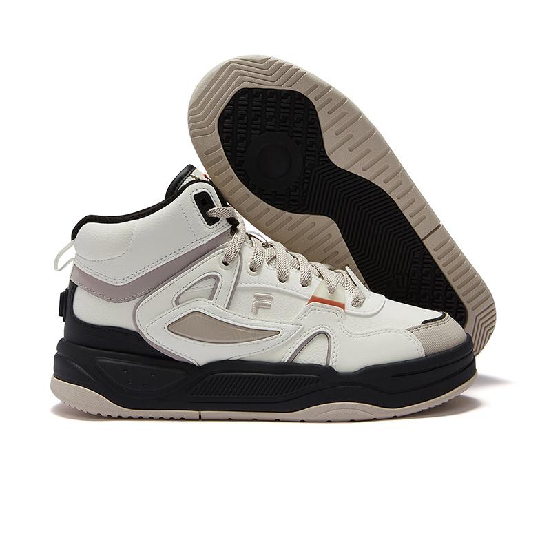 Fila Fusion Кроссовки Bank Ii из синтетической кожи, средняя высота, модные, женские, Бело-желтые T12W442908FAC