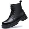 Мужские высокие модные глянцевые туфли, новые мотоциклетные и ботильоны, водонепроницаемые ботинки, мужские кожаные туфли, мужские повседневные ботинки, осень
