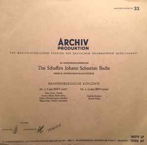 10-дюймовая пластинка ИОГАНН СЕБАСТЬЯН БАХ - SCHOLA CANT - Бранденбургские концерты №. 2 И 13016AP Архив Продукты 1953 Германия Классический Б/У