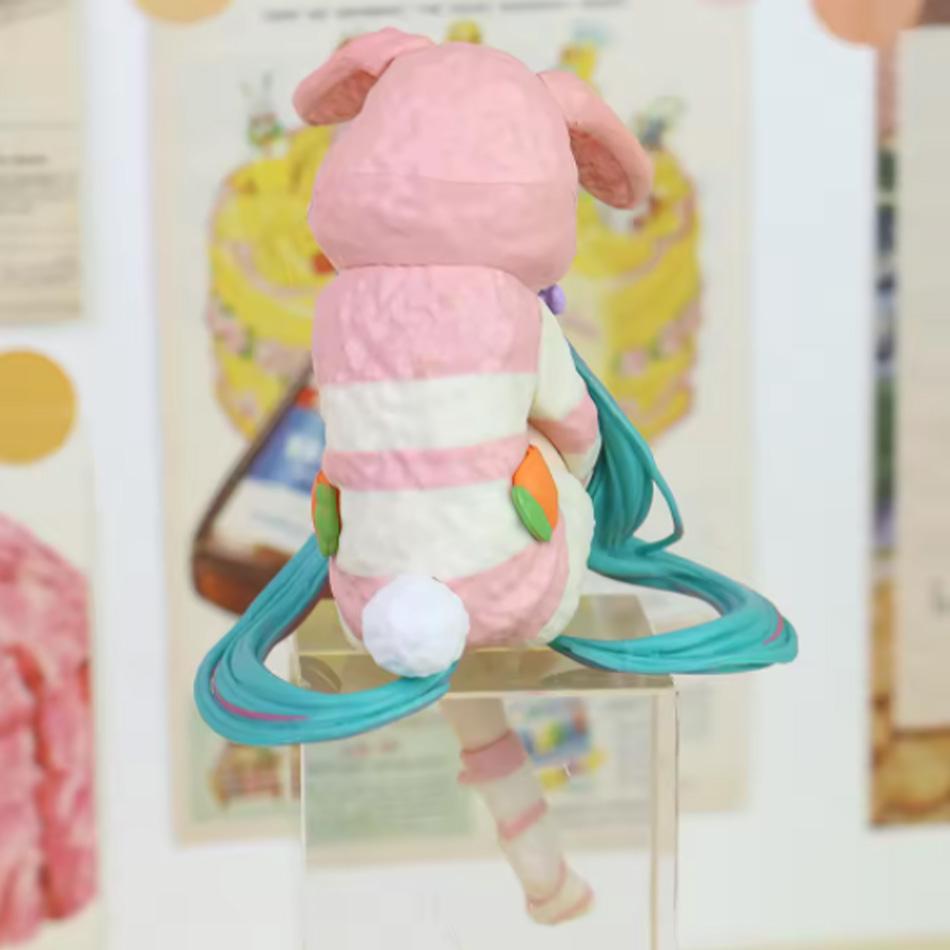 14СМ Аниме ХАТСUNE MIKU Фигурка в пижаме с ушками кролика Модель-стоппер для лапши Игрушка Кукла Фигурка Действия Коллекция Подарок ПВХ
