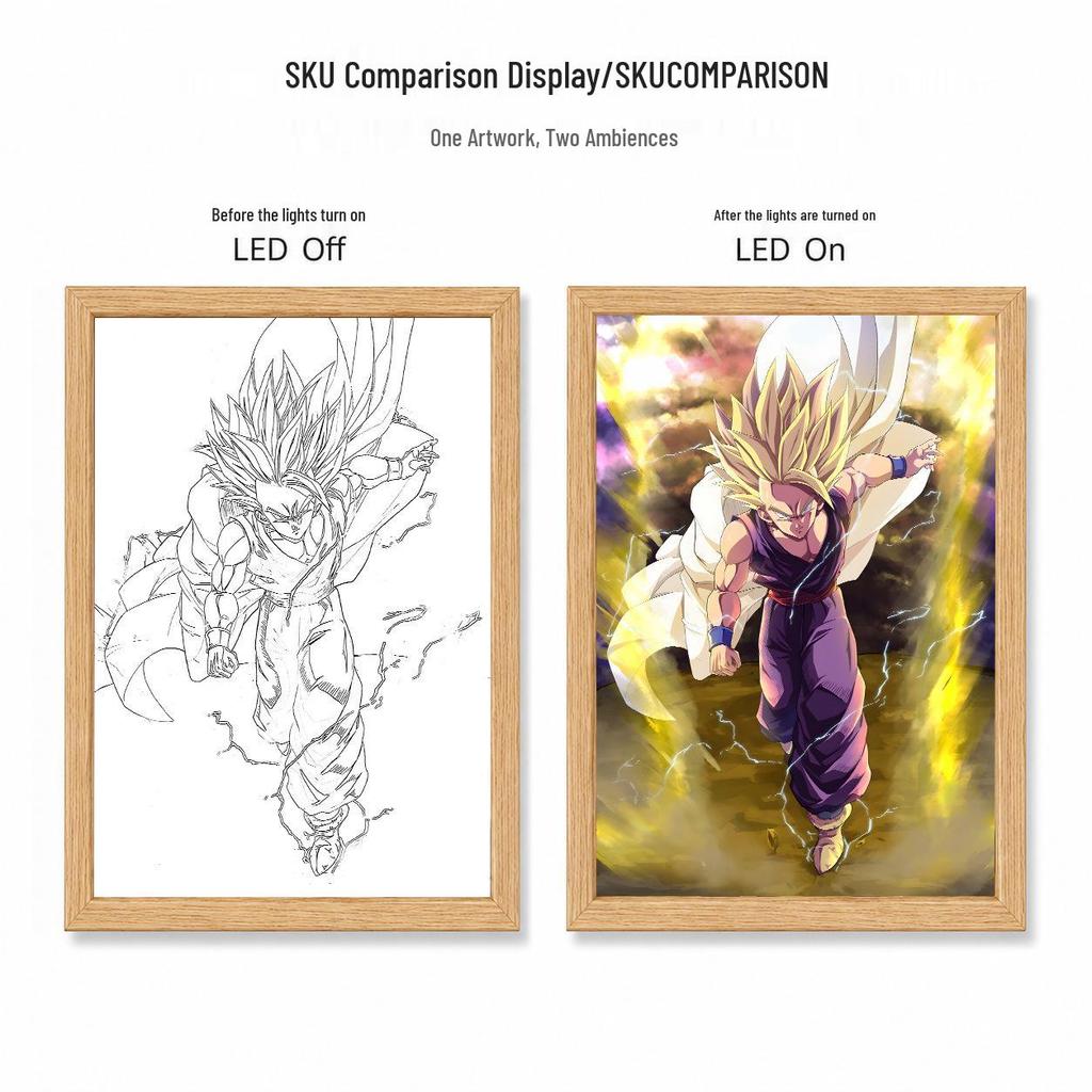 Светодиодный ночник Dragon Ball: Креативная фоторамка-дисплей с Веджетой