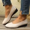 Fashion Large Size Casual Flat Bean Shoes 2025 New Round Toe Shoes for Women Soft Sole Outside To Wear Shallow Mouth Single Shoes Women