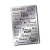 Metallic Dry Transfer Christmas Messages Silver