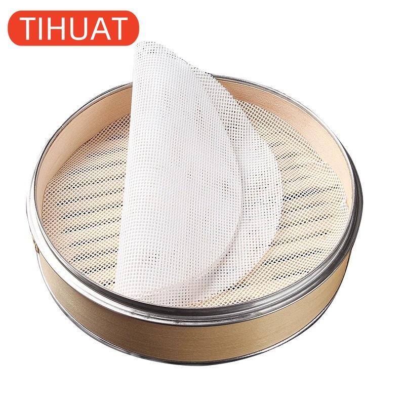 Non-stick Steamer Mat Dim Sum Tool Food Grade Silicone Reusable Restaurant Kitchen Mat Steamer Mat Kitchen Cooking Accessories