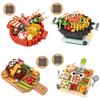 LOZ Mini Creative Fridge Magnet Building Blocks City Oden Hot Pot Steak Model Assemble Decorations Brick Toys Children DIY Gift