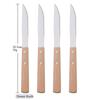 4/6/10Pcs Dinner Knife Dinnerware Wood Handle Silver Steak Knives Cutlery Set 304 Stainless Steel Western Kitchen Silverware Set