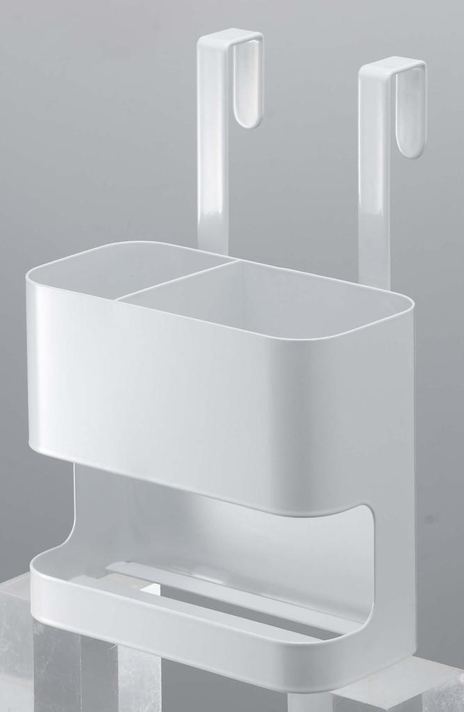 Держатель для фена и утюжка для волос Yamazaki, Белый, Прибл.. Ш16 x Г8,5 x В14см, Держатель для фена Beautes, Хранение утюжка для волос, 7593